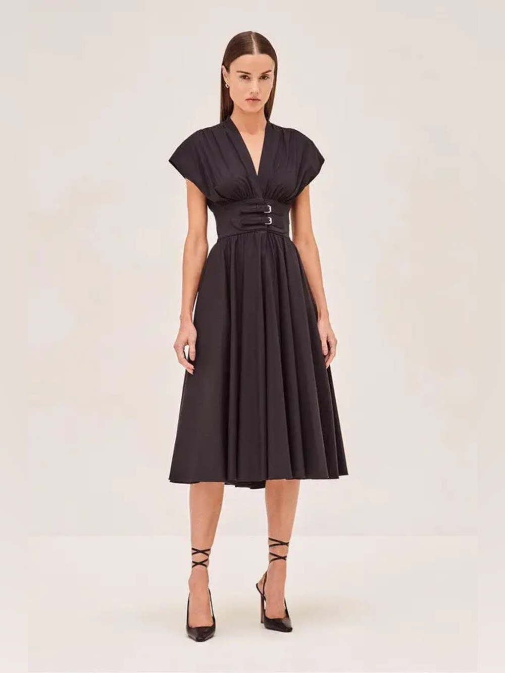 Alexis Barcello dress with double belt design size medium Excellent